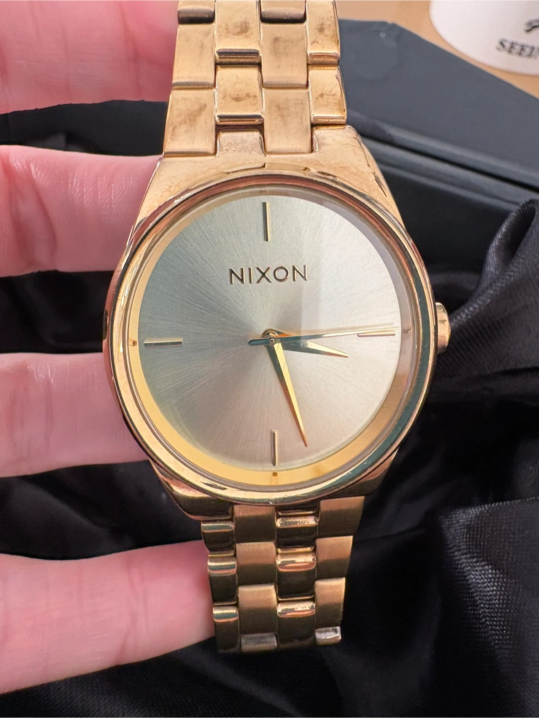 Nixon 'The Idol' Gold Watch