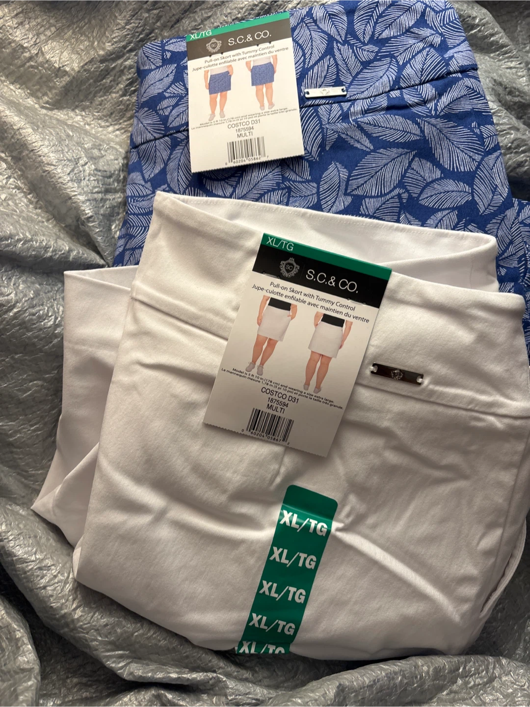New 2pc S.C. & CO. XL Pull-on Skort with Tummy Control