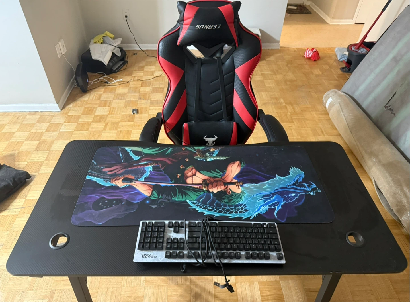 ZERANUS Gaming Chair - Red & Black and gaming table - photo 3