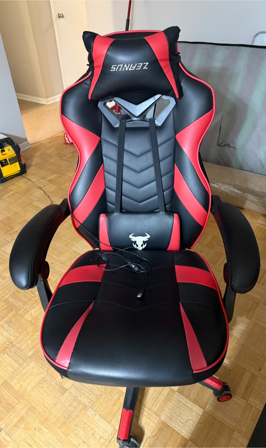 ZERANUS Gaming Chair - Red & Black and gaming table - photo 2