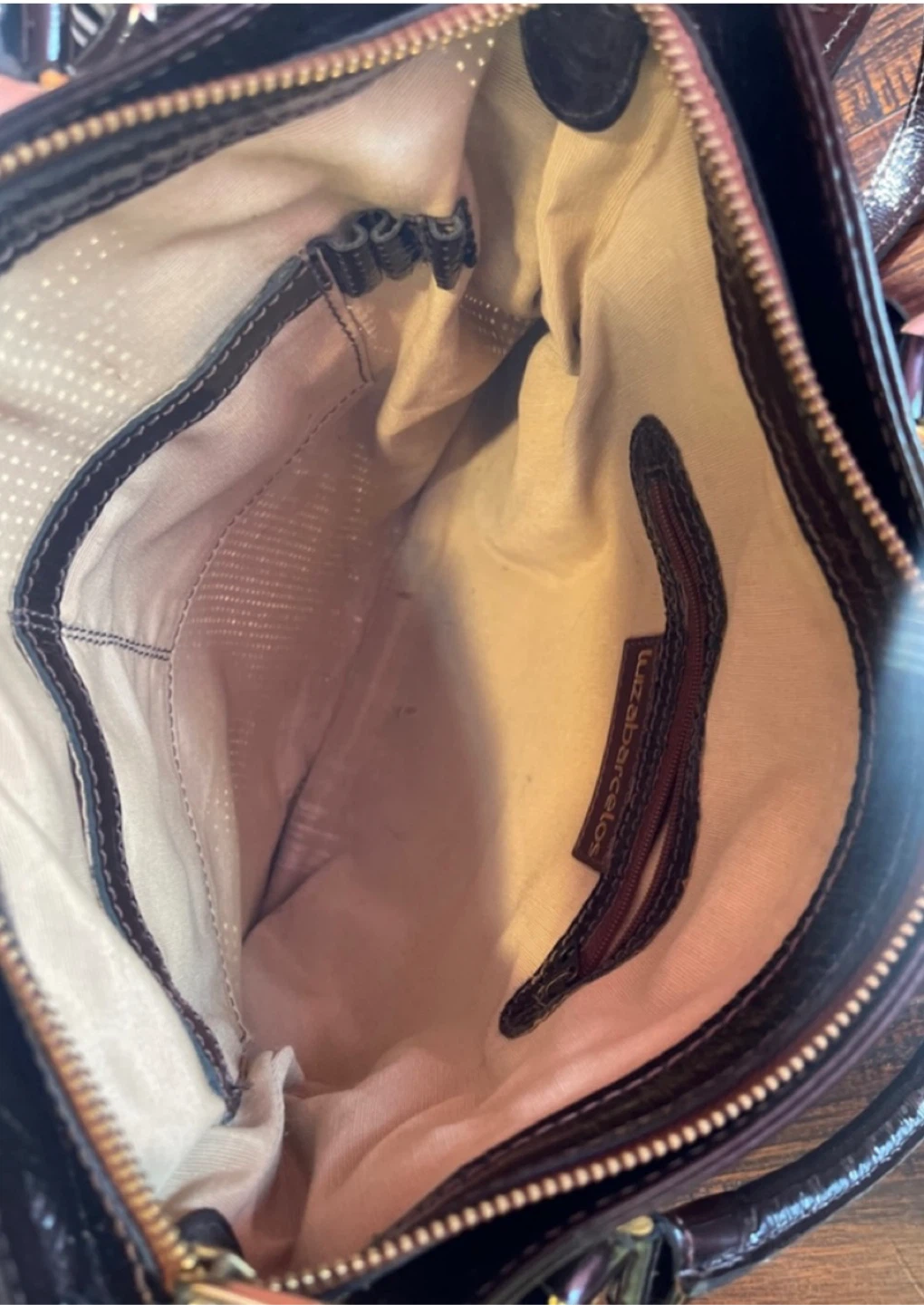 Luz da Barcelos Brazilian Brown Leather Satchel crossbody - photo 3