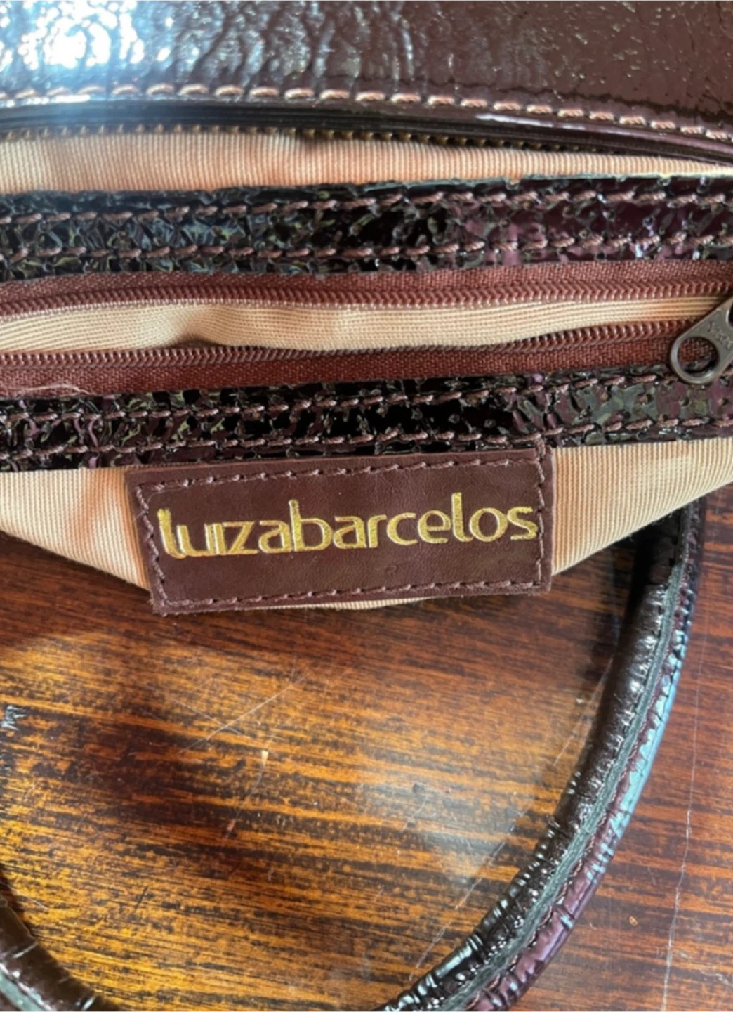 Luz da Barcelos Brazilian Brown Leather Satchel crossbody - photo 4