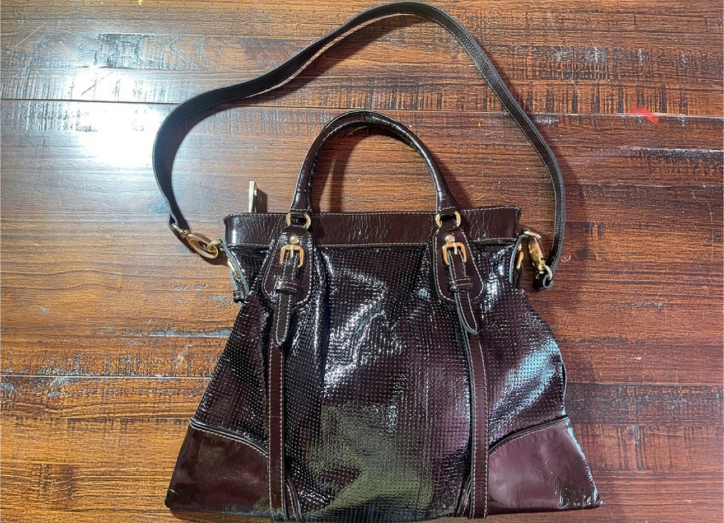 Luz da Barcelos Brazilian Brown Leather Satchel crossbody - photo 5