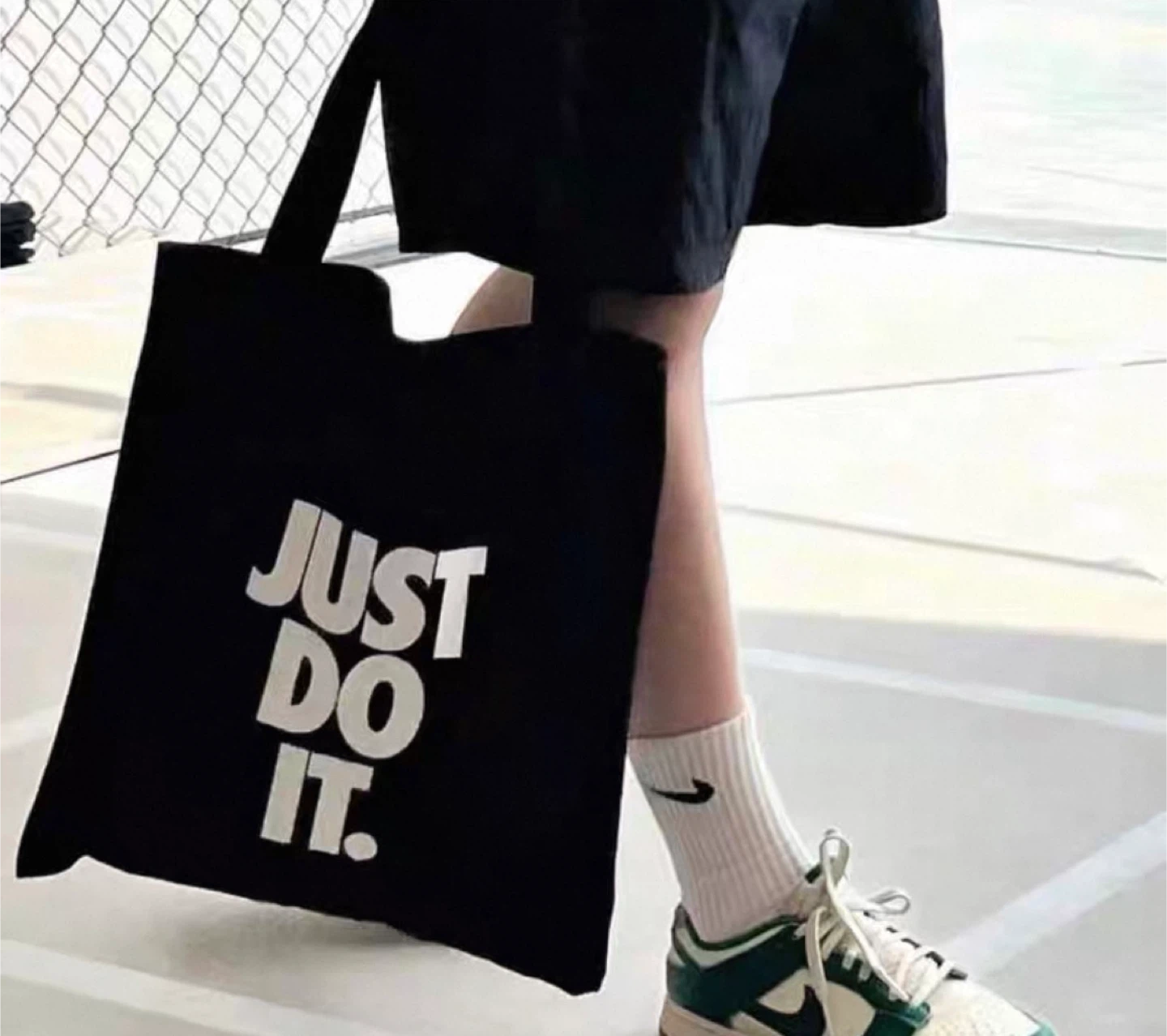 Nike Black Tote Bag - Just Do It