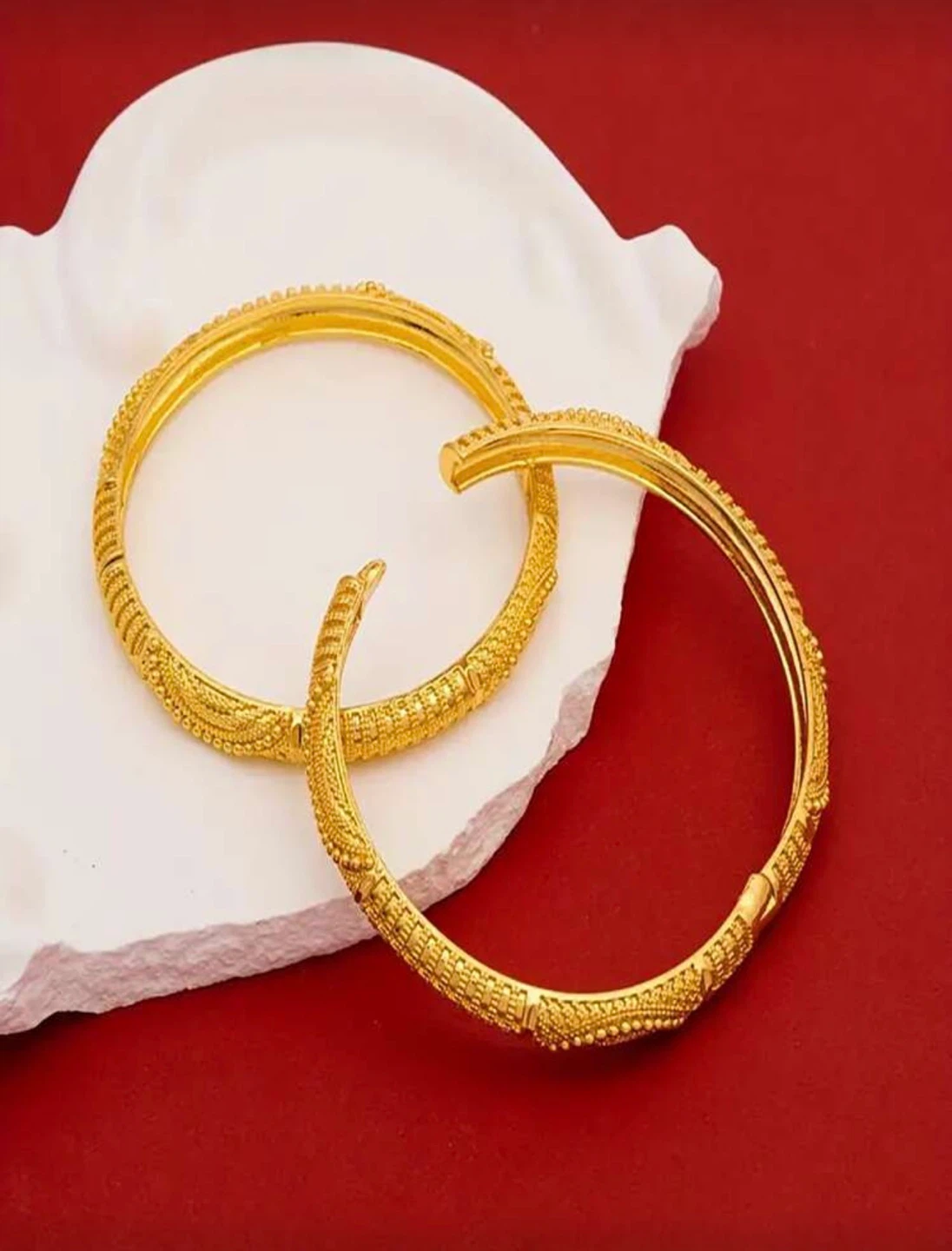 Gold Tone Bangle Bracelet Set - photo 3
