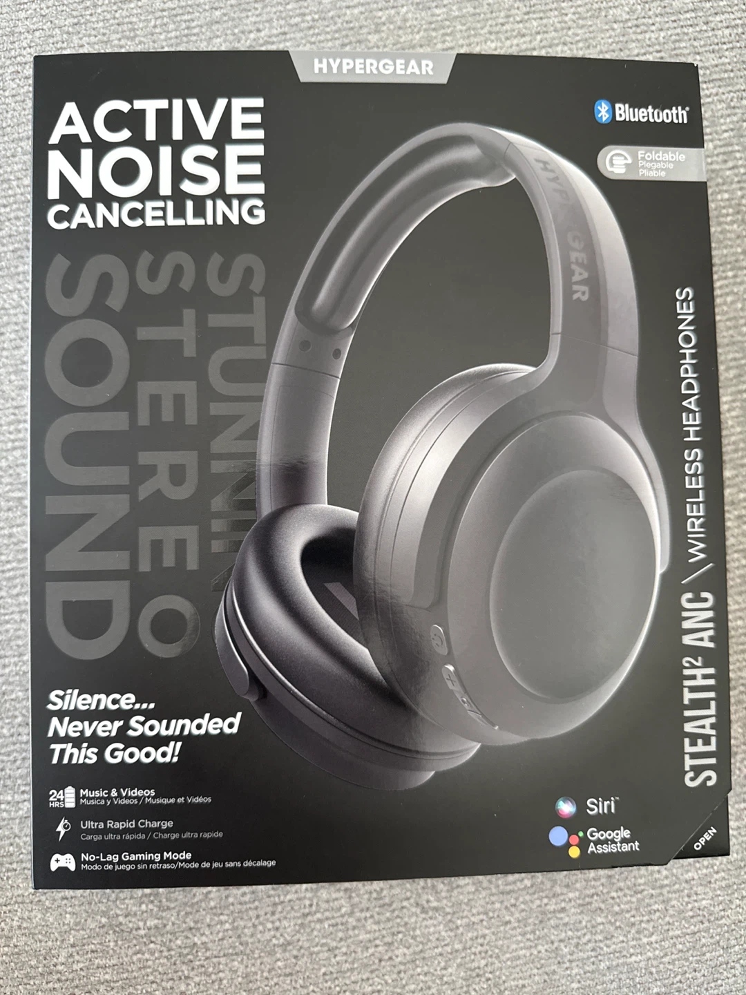 Hypergear Stealth2 ANC Wireless Headphones - Black