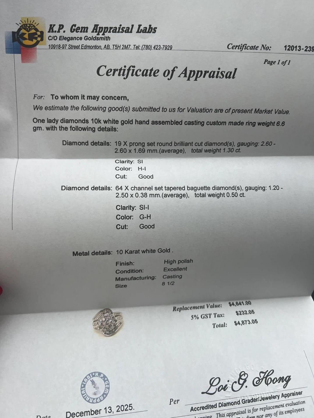 10 k Diamond  1.80 CTW Cluster Ring - photo 2