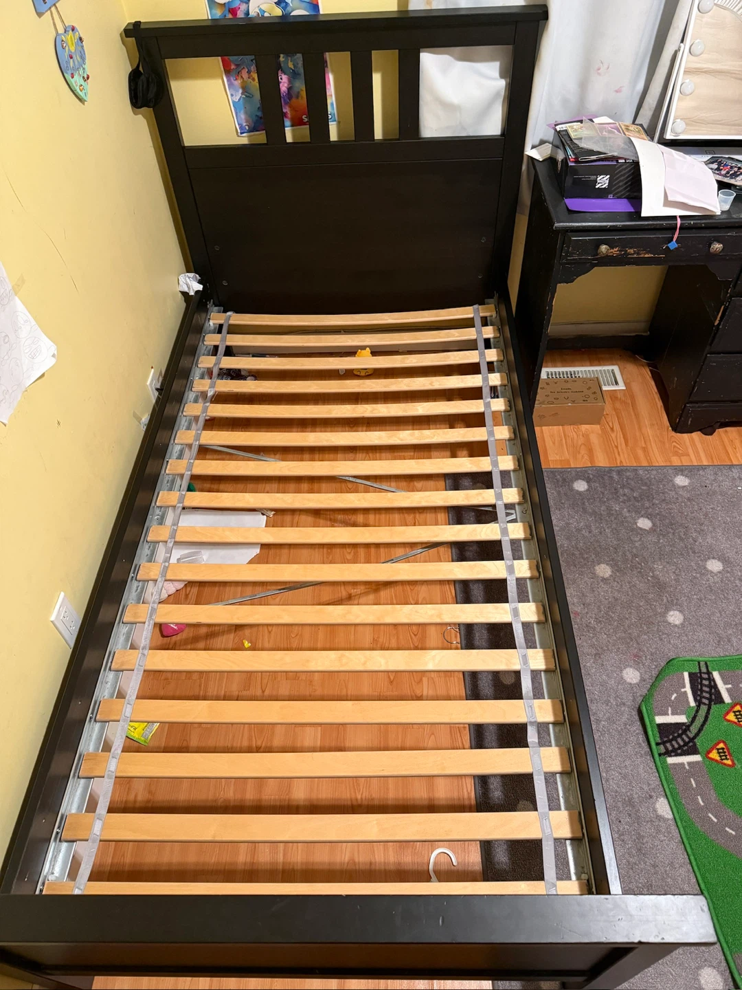 Black Wood Bed Frame - photo 2
