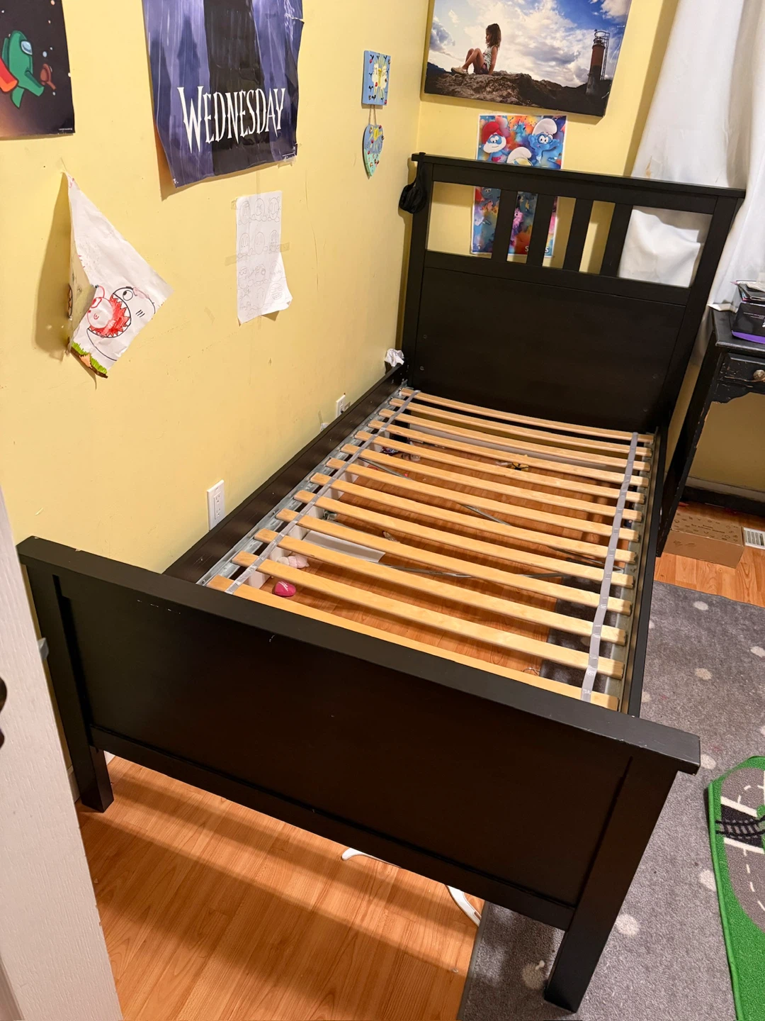 Black Wood Bed Frame - photo 3