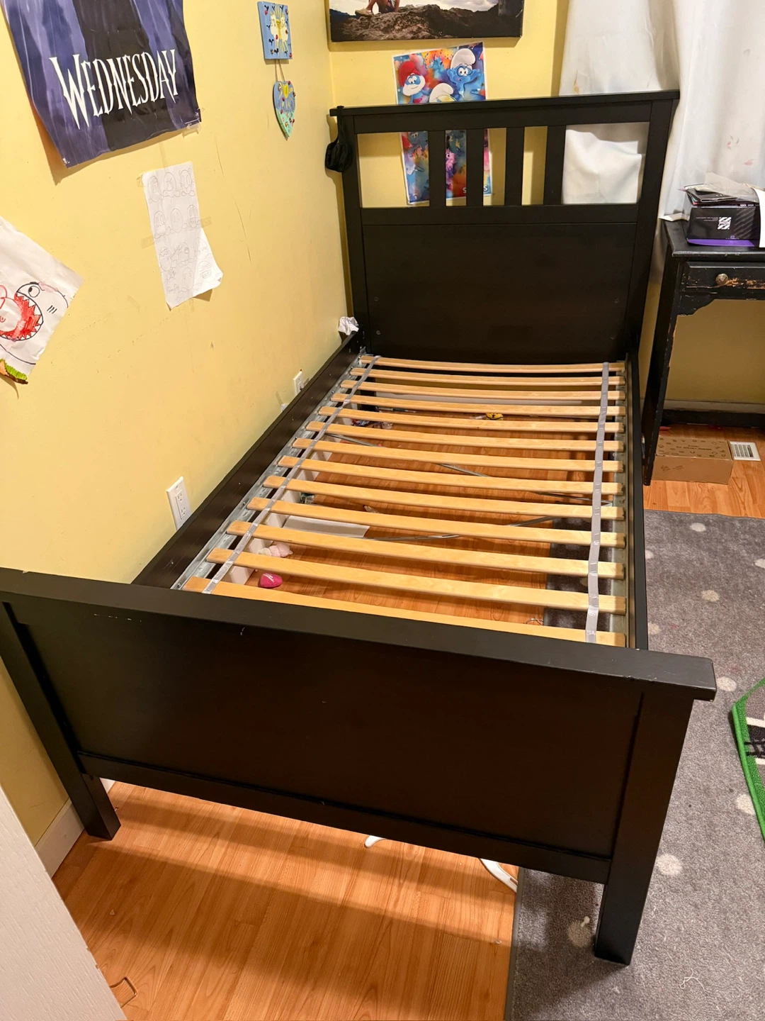 Black Wood Bed Frame - photo 4