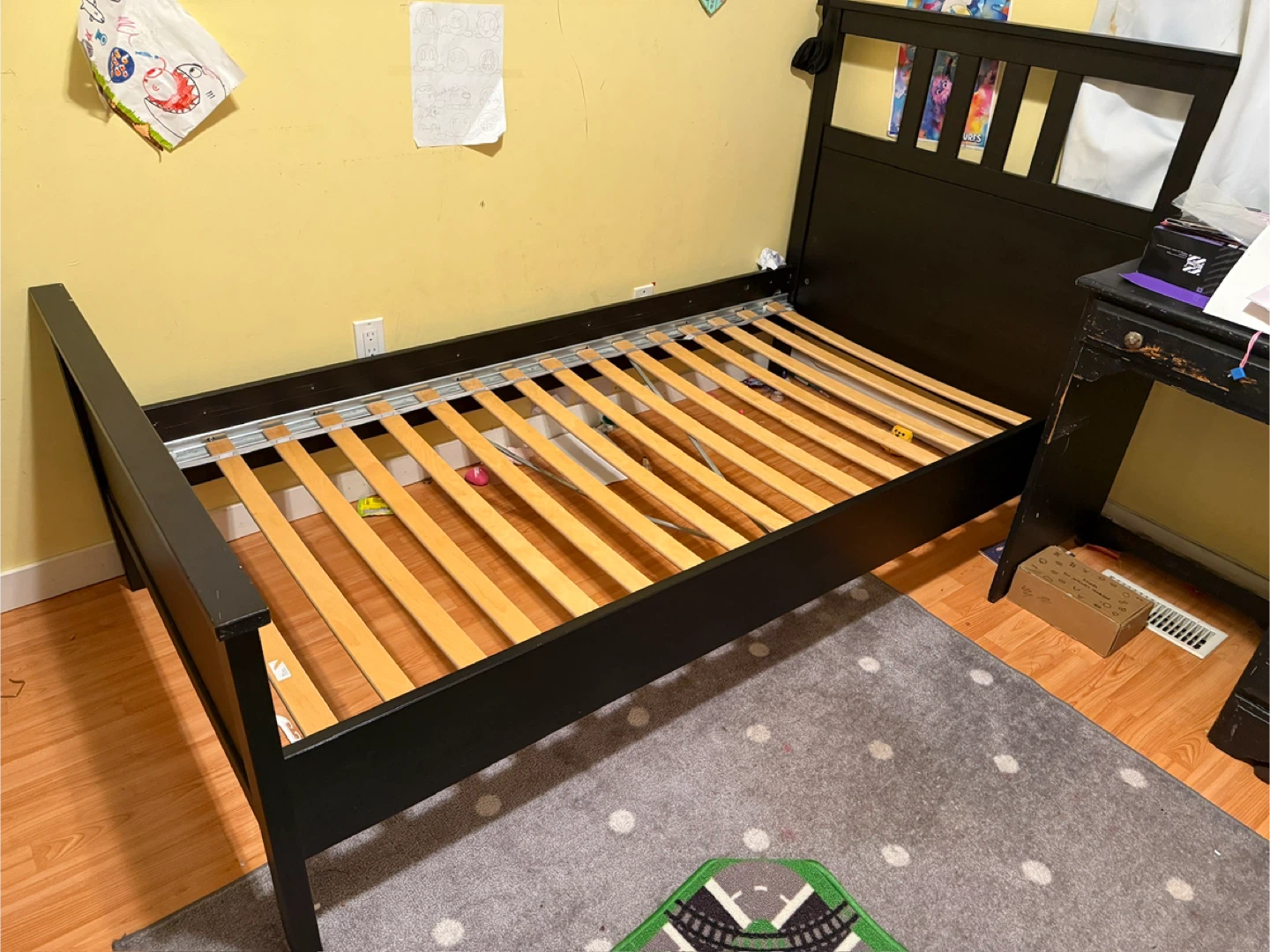 Black Wood Bed Frame