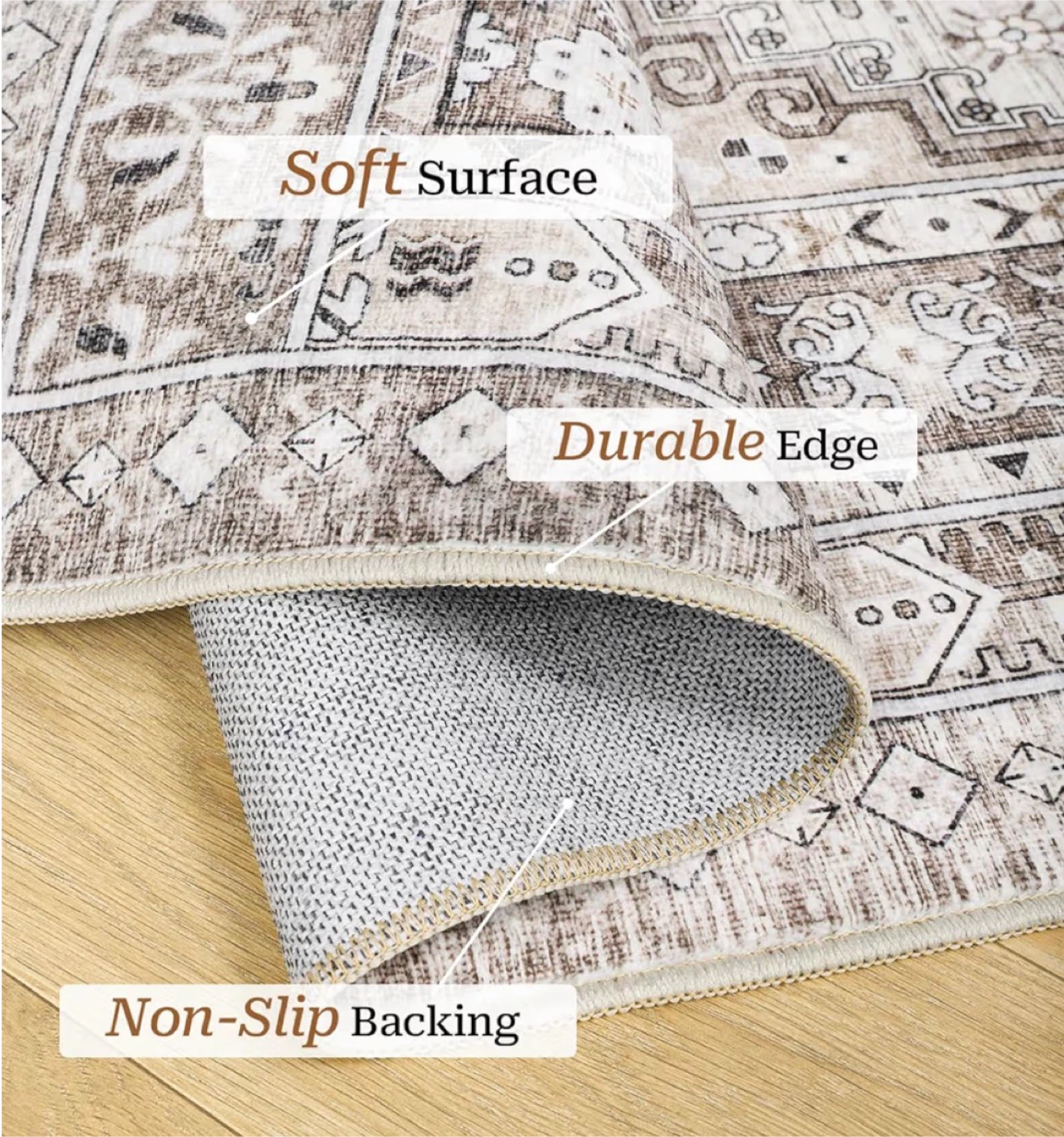 Elegant Area Rugs 8 x 10 Cafe/Beige