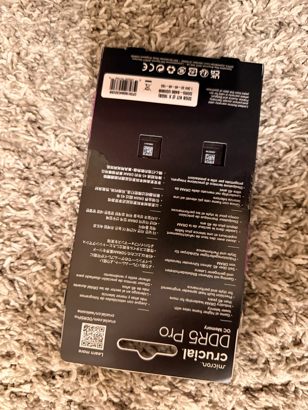 Crucial DDR5 Pro 32GB (2x16GB) 6400MHz OC Memory - photo 3
