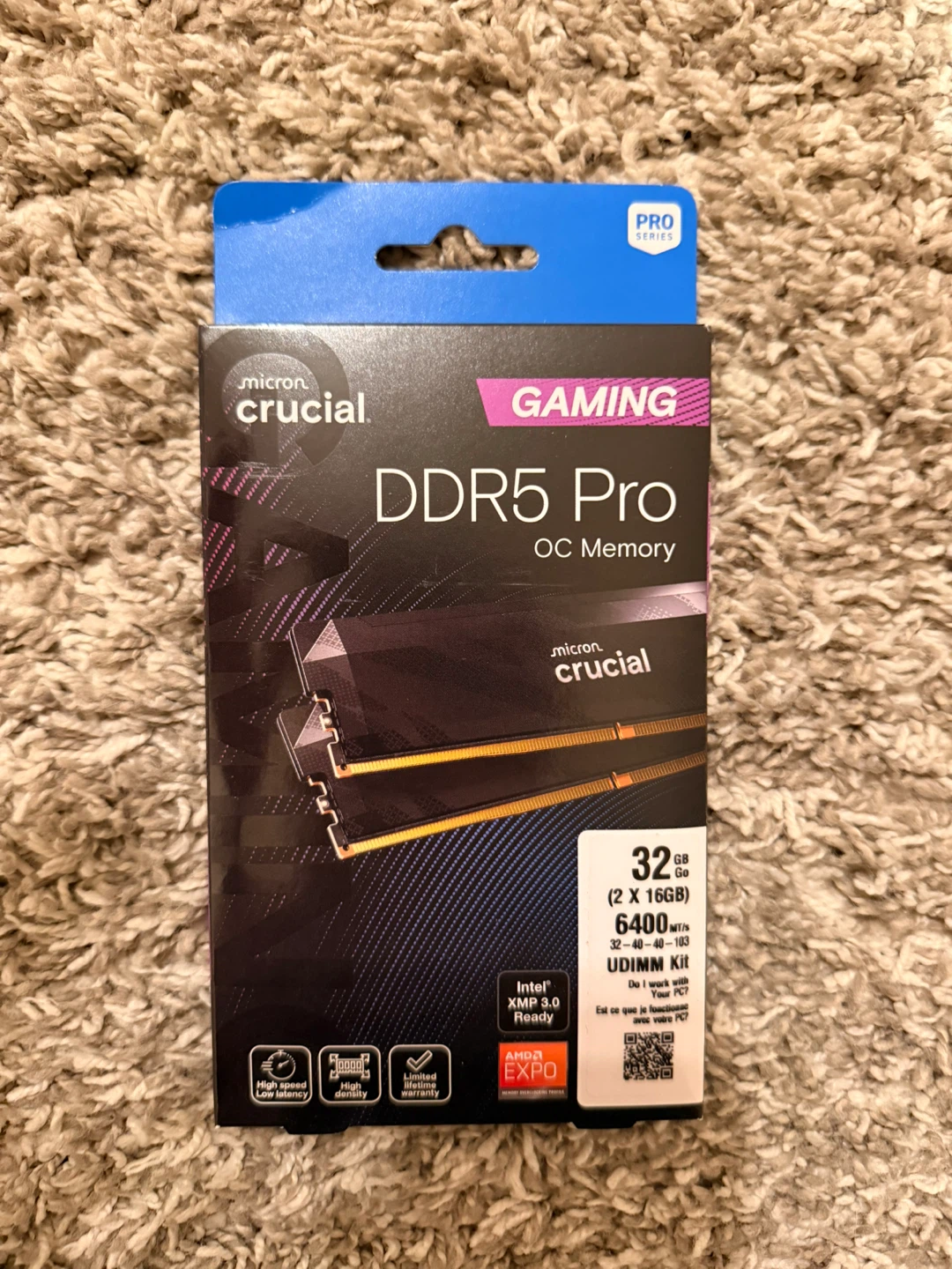 Crucial DDR5 Pro 32GB (2x16GB) 6400MHz OC Memory