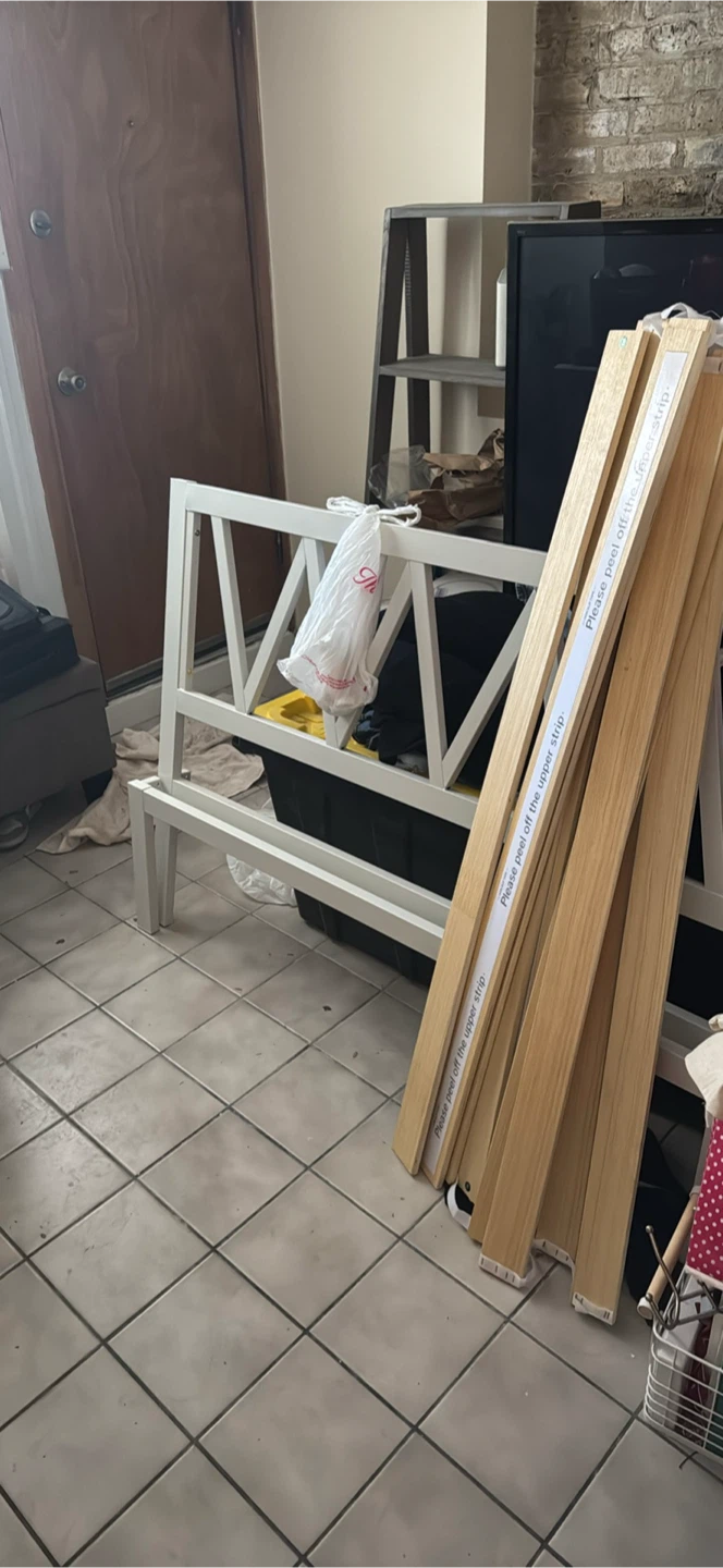 White Metal Platform Bed Frame (Full Size) - photo 5