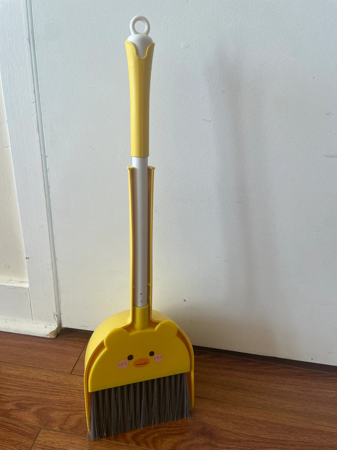 Cute Yellow Duck Broom and Dustpan Set