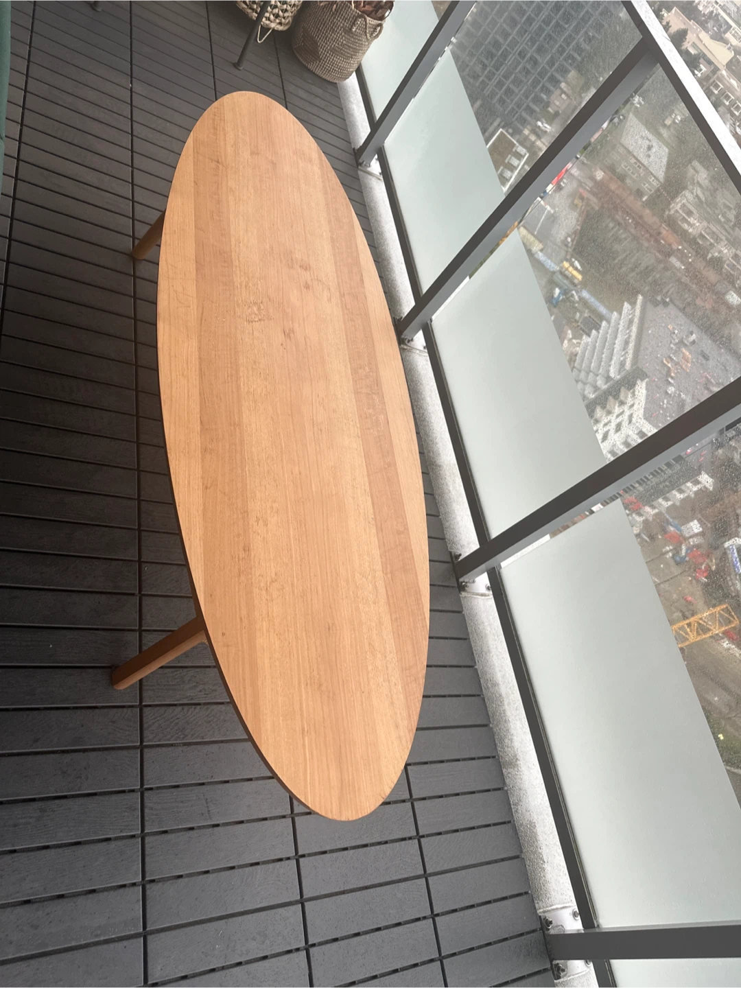 Oval Wooden Coffee Table
