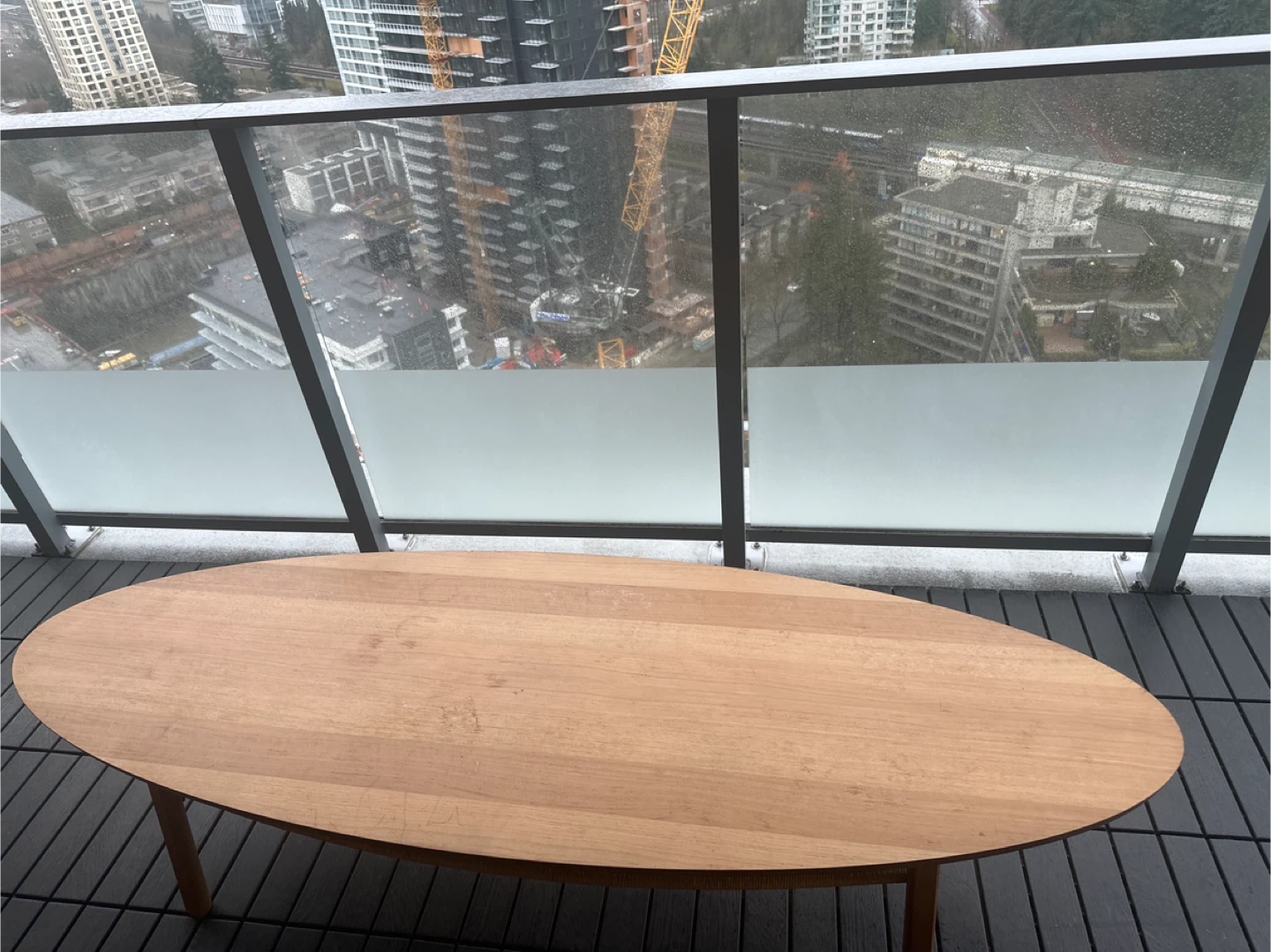 Oval Wooden Coffee Table - photo 3