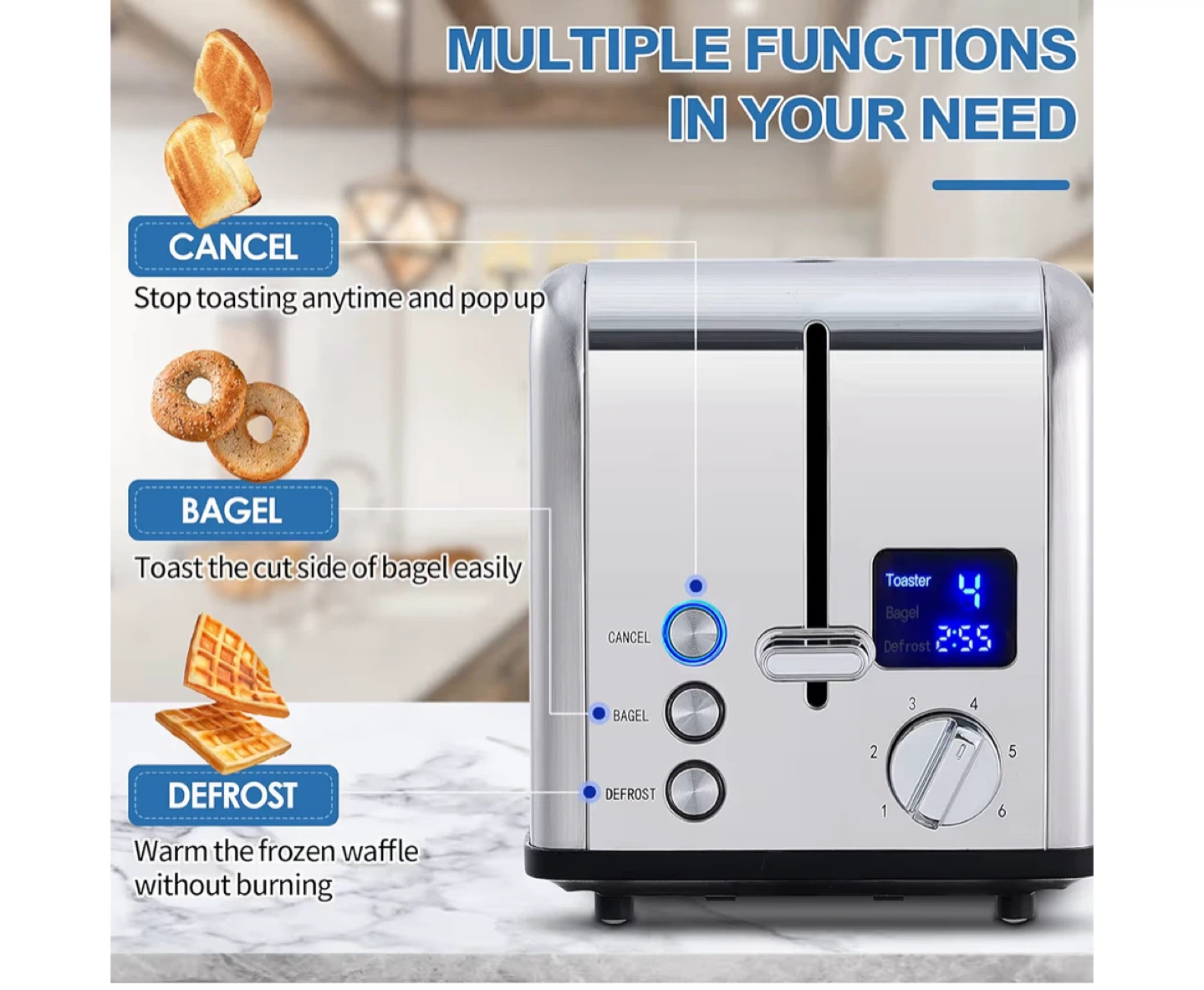 New Seedeem SDT32125D Toaster - Silver