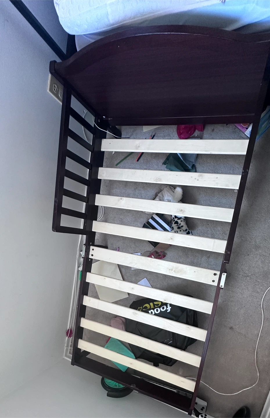Convertible Toddler Bed - Dark Brown - photo 3