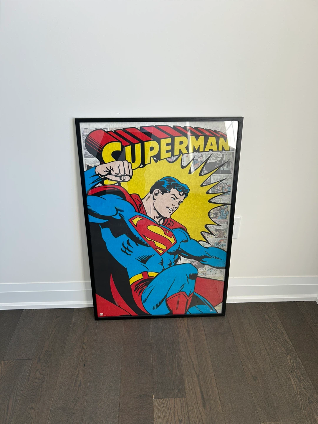 Framed Superman Comic Book Art