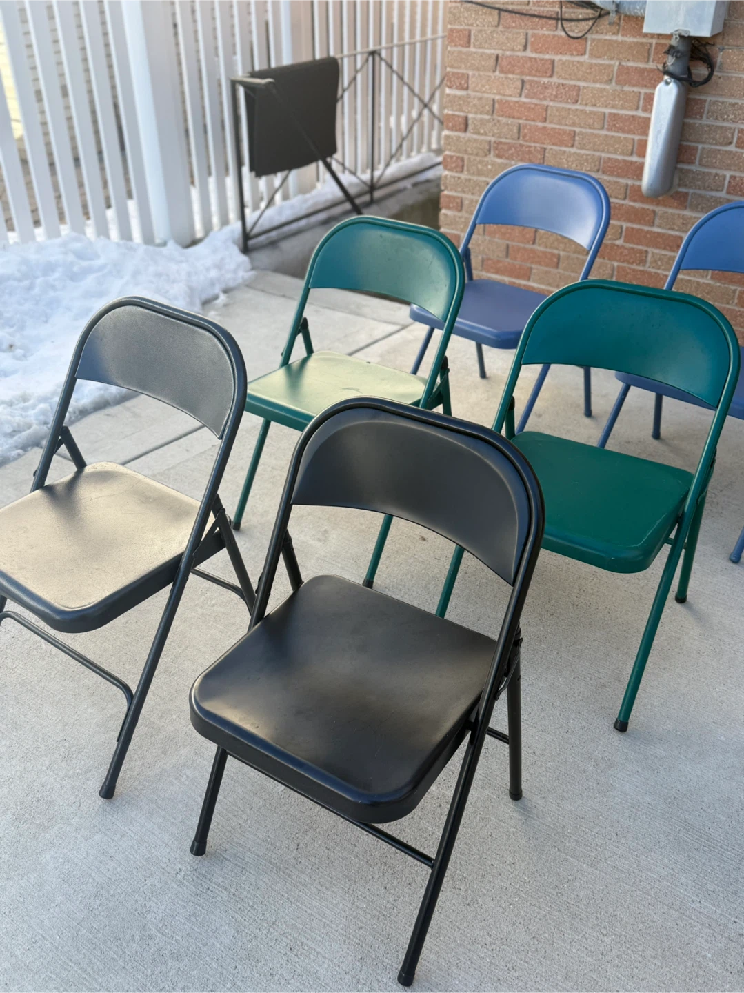 Folding Chairs - Black, Green, Blue