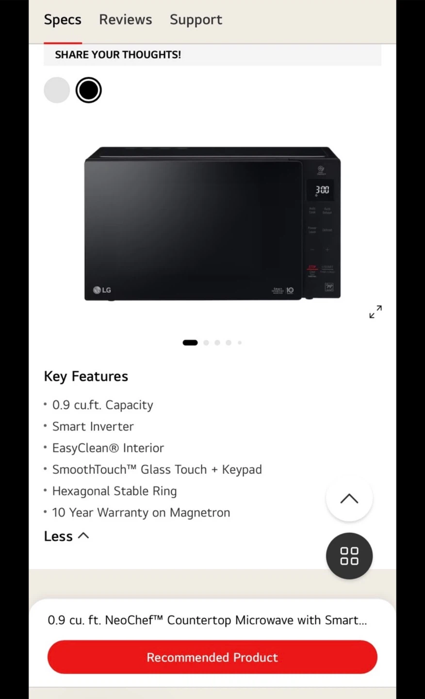 LG Neochef Microwave