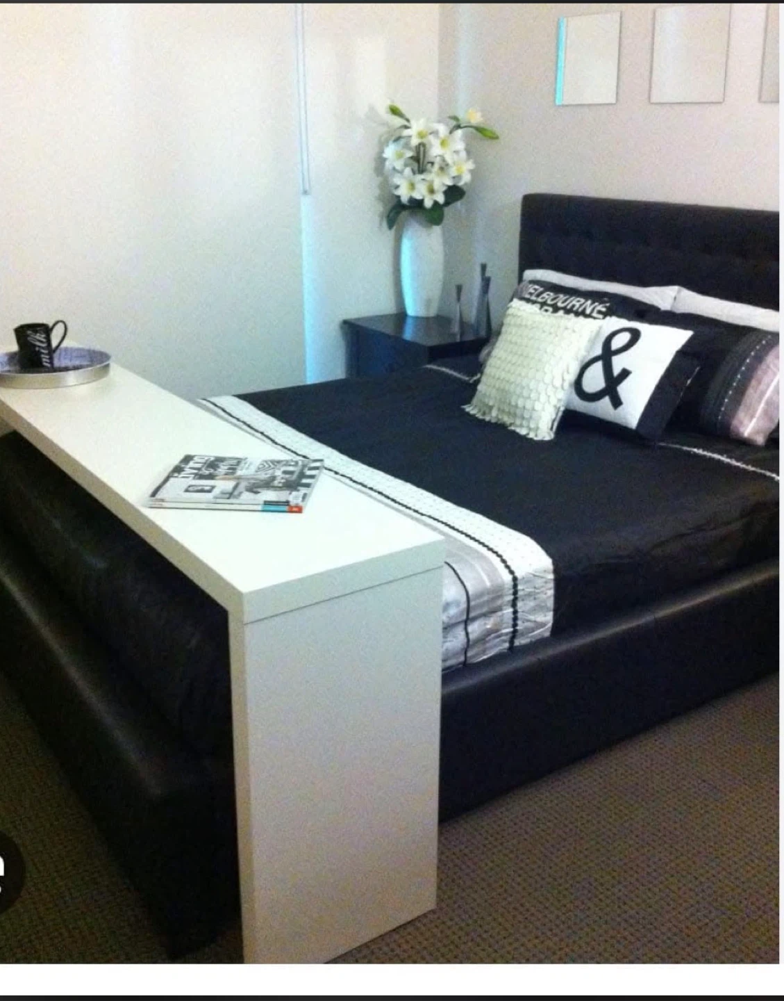 IKEA White overbed table/desk - photo 2