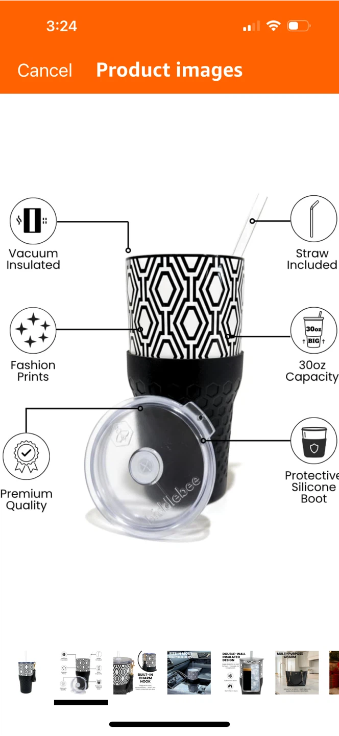 biddlebee 30oz Tumbler with Straw Lid - New in Box - photo 4
