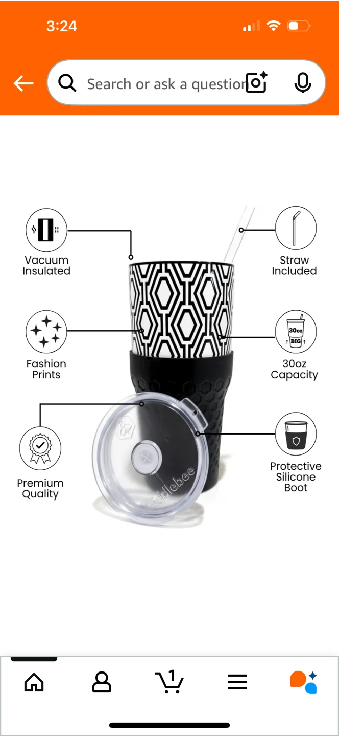 biddlebee 30oz Tumbler with Straw Lid - New in Box - photo 5