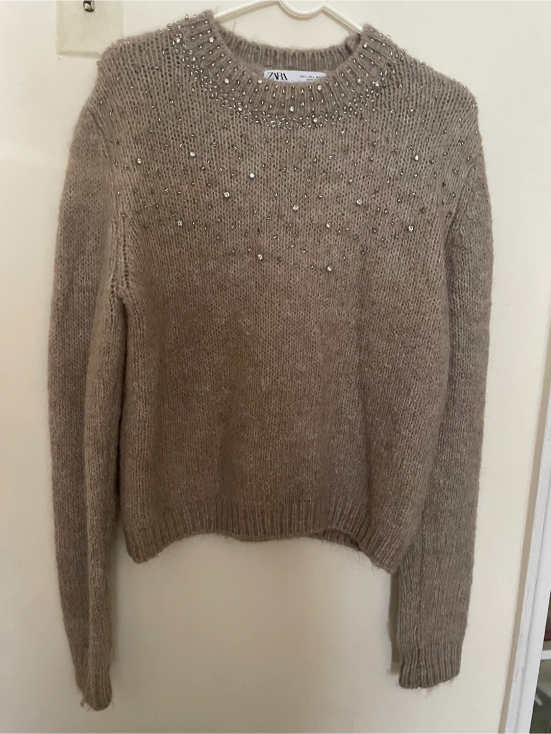 Zara Embellished Knit Sweater - Size L