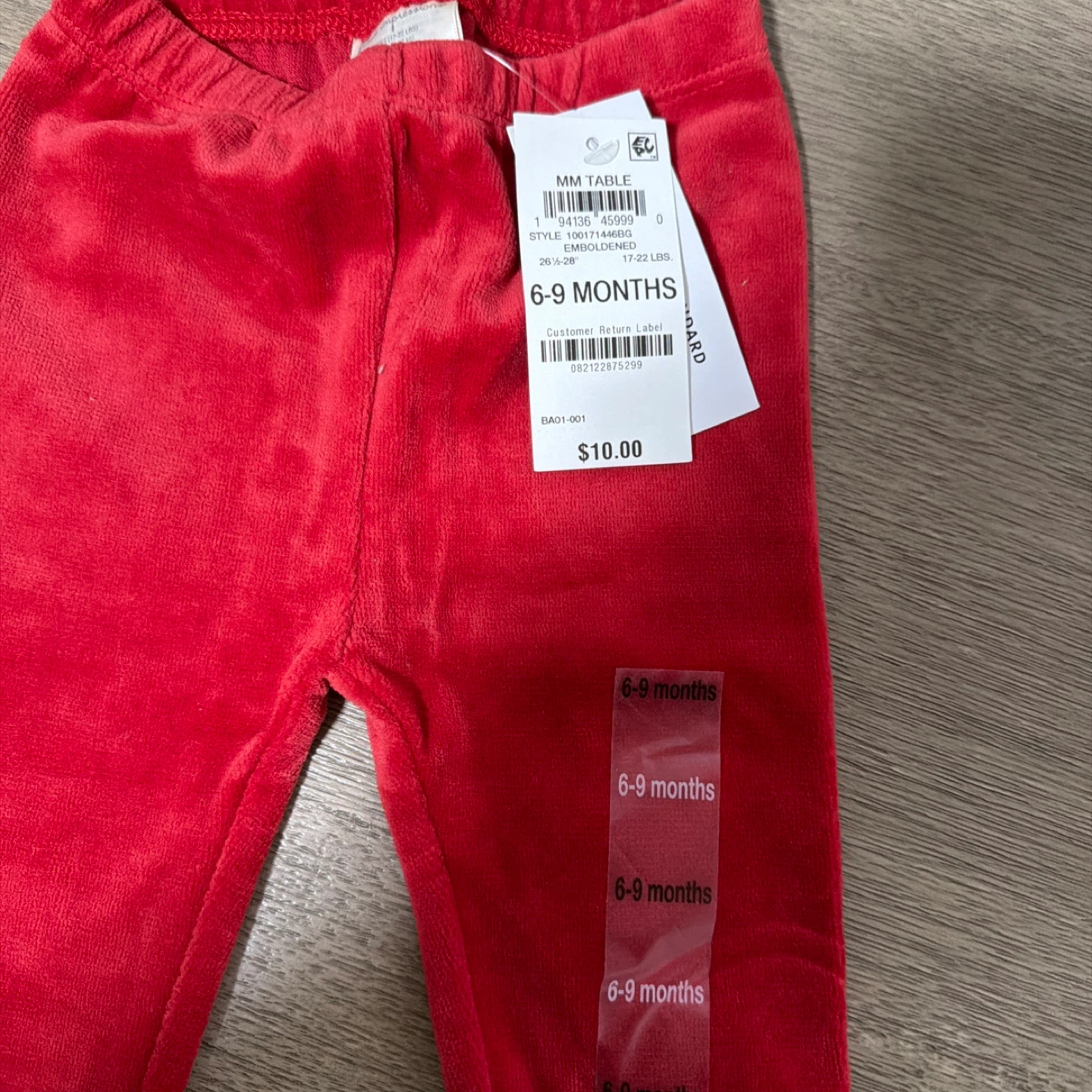 New First Impression Red Velvet Pants 6-9 Months - photo 2