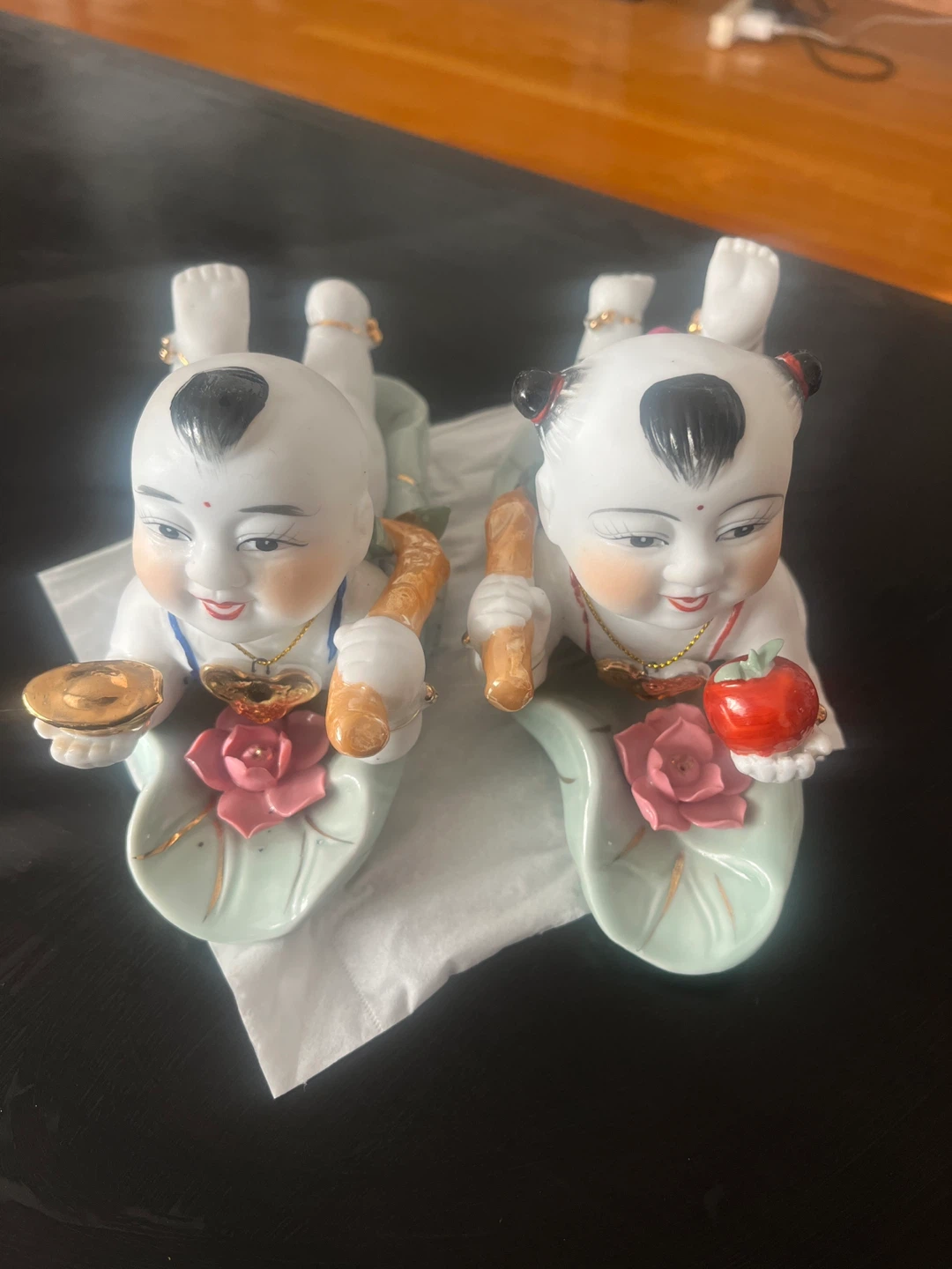 Pair of Vintage Chinese Baby Figurines