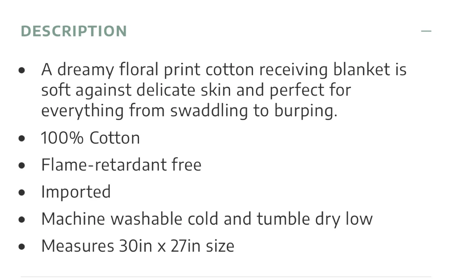 Little Me Floral Receiving Blanket - 30x27 - photo 2