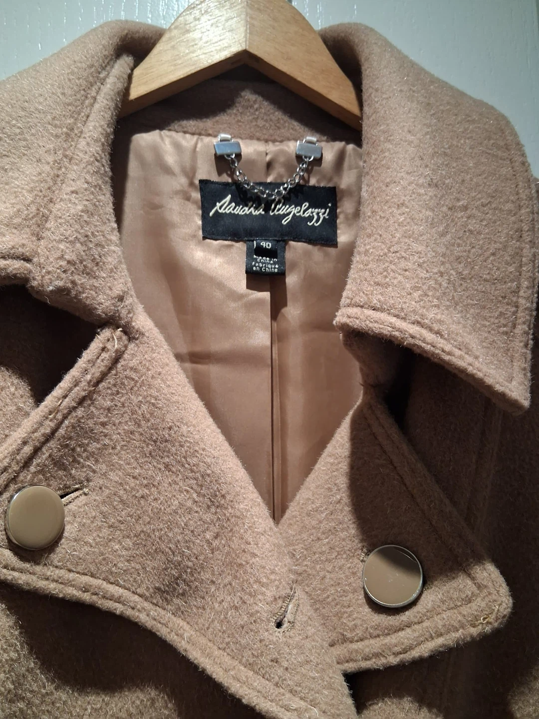 Adriana Augelazzi Pure Wool Coat - Size 40