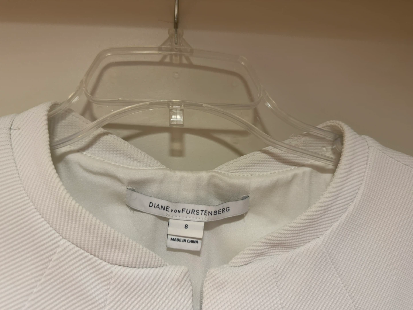 Diane von Furstenberg White Dress Size 8