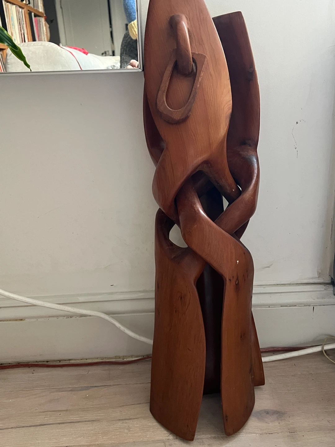 Wooden Sculpture Plant Stand - photo 4