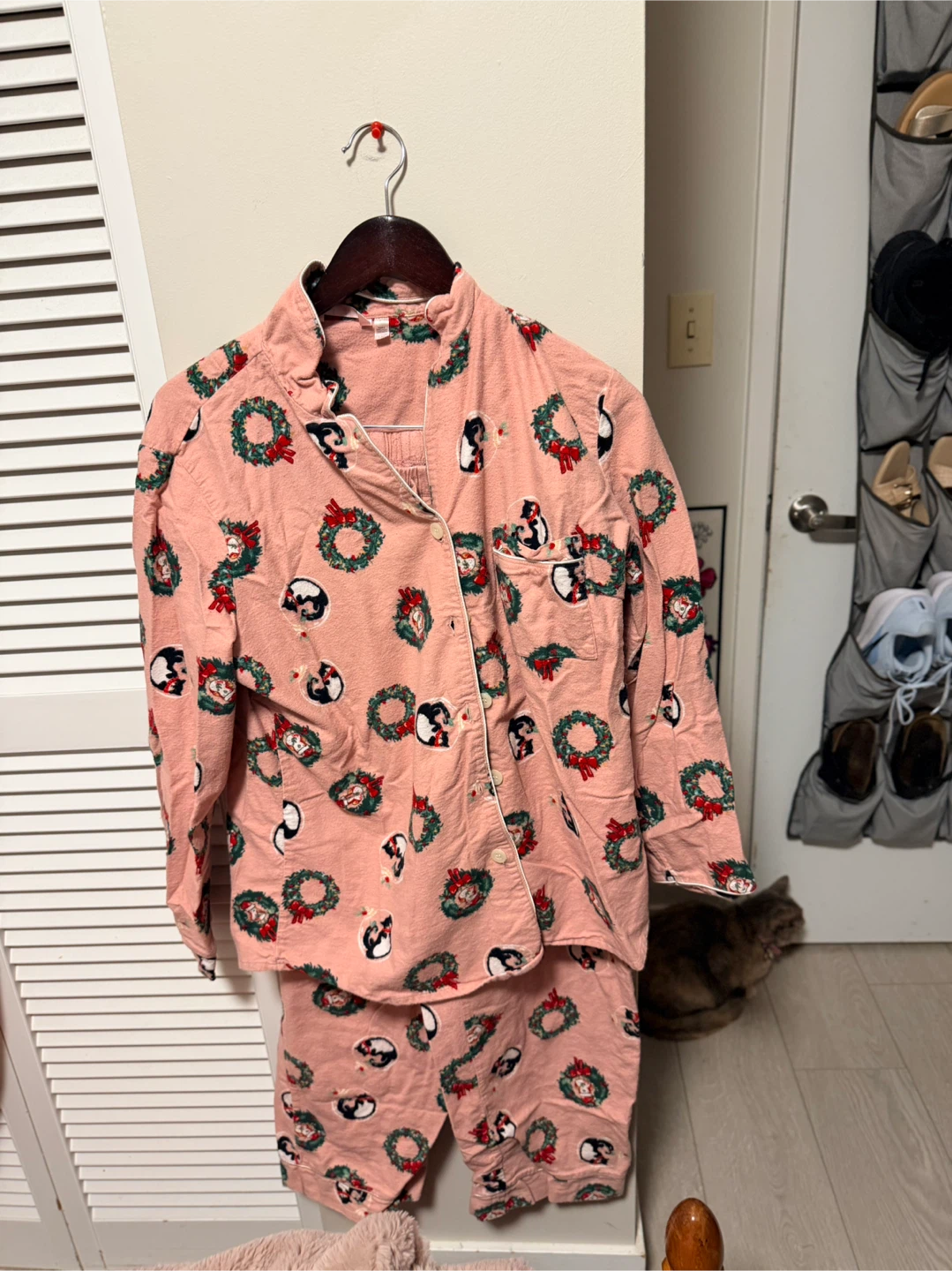 Women's Pink Cat Pajama Set