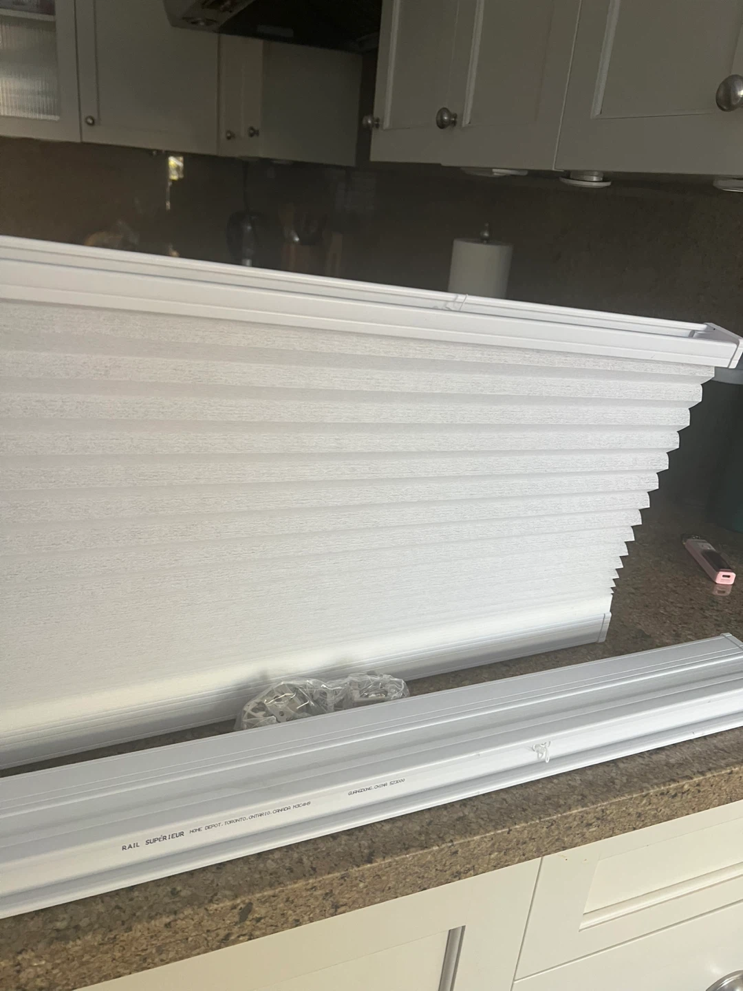 Home Depot Cellular Shade - White curtains - photo 4