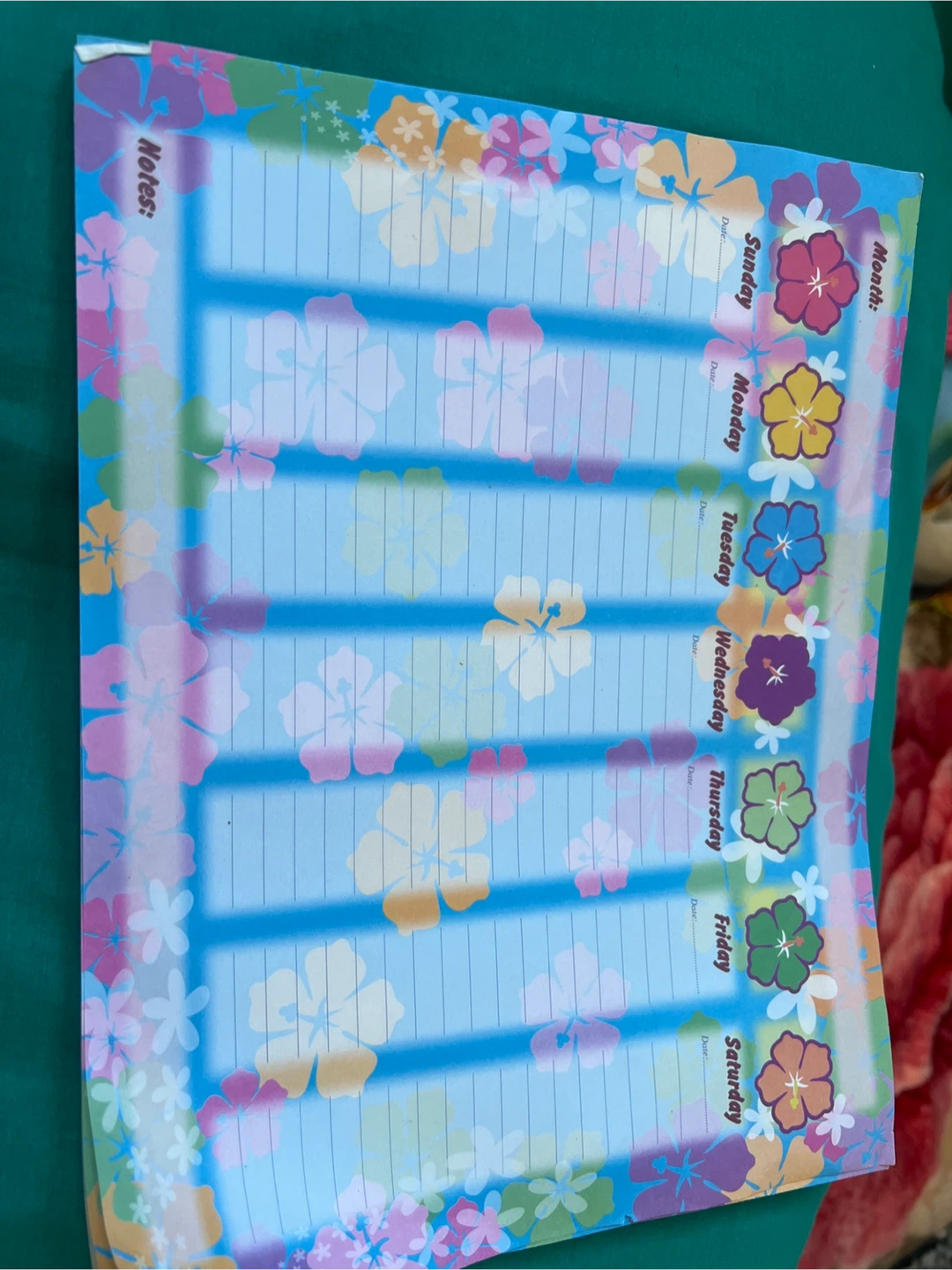 Floral Weekly Planner