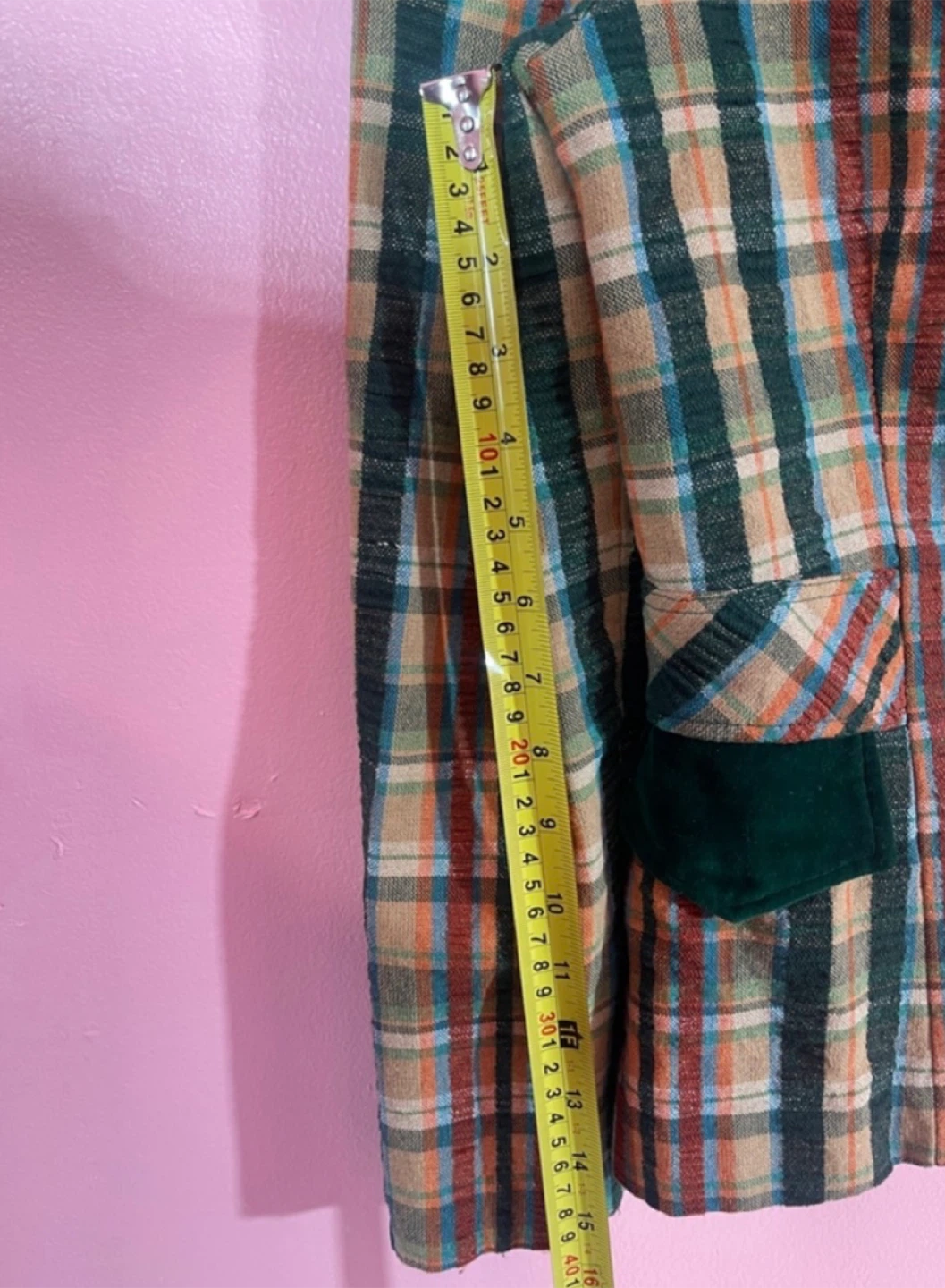 Fashion Scene Plaid Blazer with Velvet Trim - photo 5