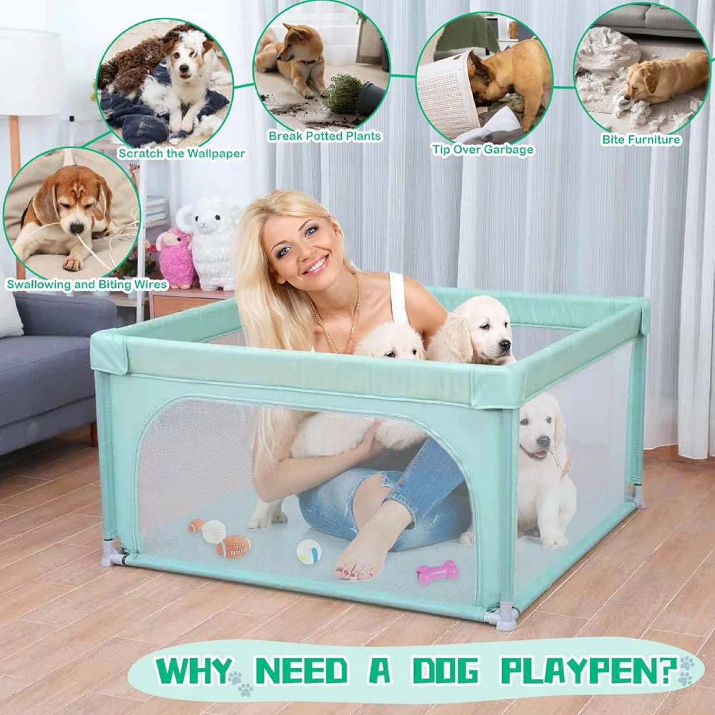 Pet Fence Playpen - 47.2 in x 47.2 in - photo 3