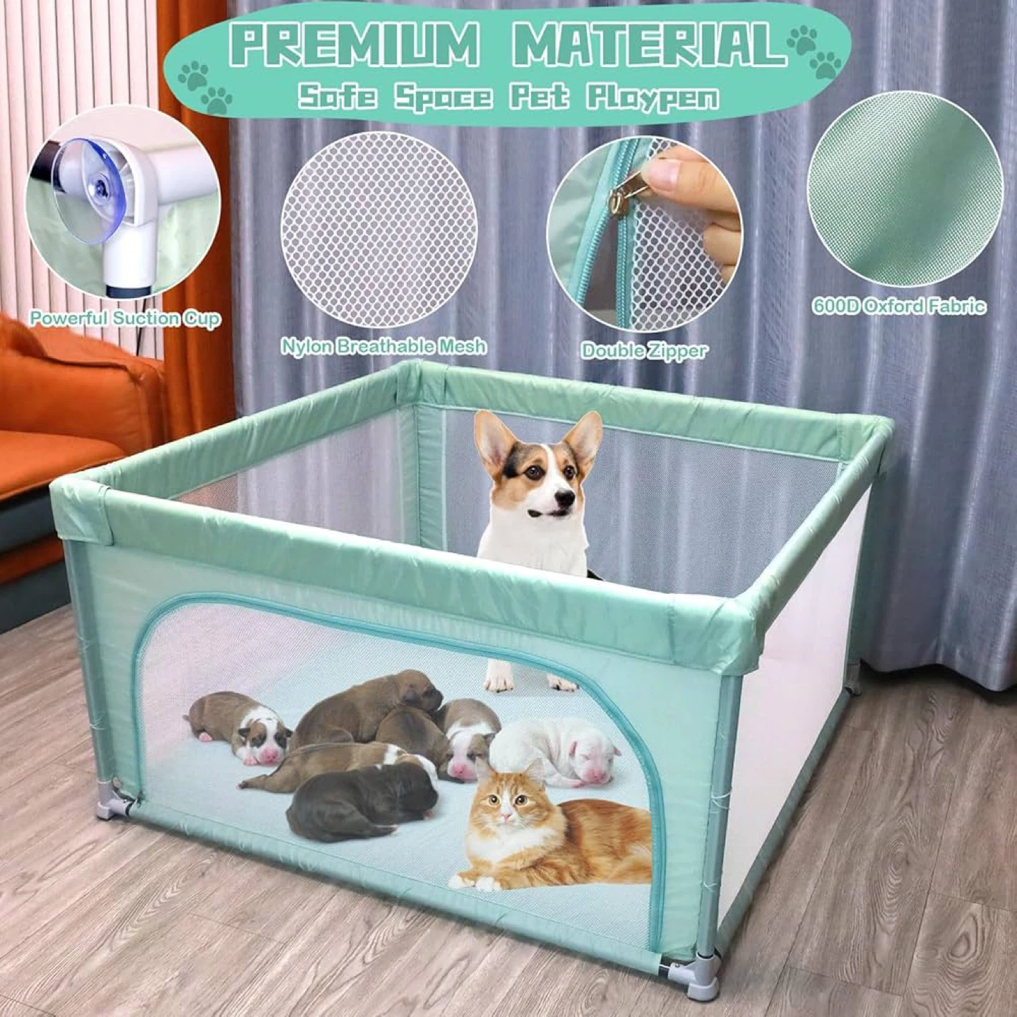 Pet Fence Playpen - 47.2 in x 47.2 in - photo 2