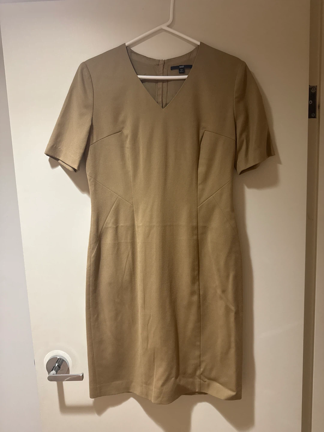 BOSS Beige Dress 100% Wool Size 6