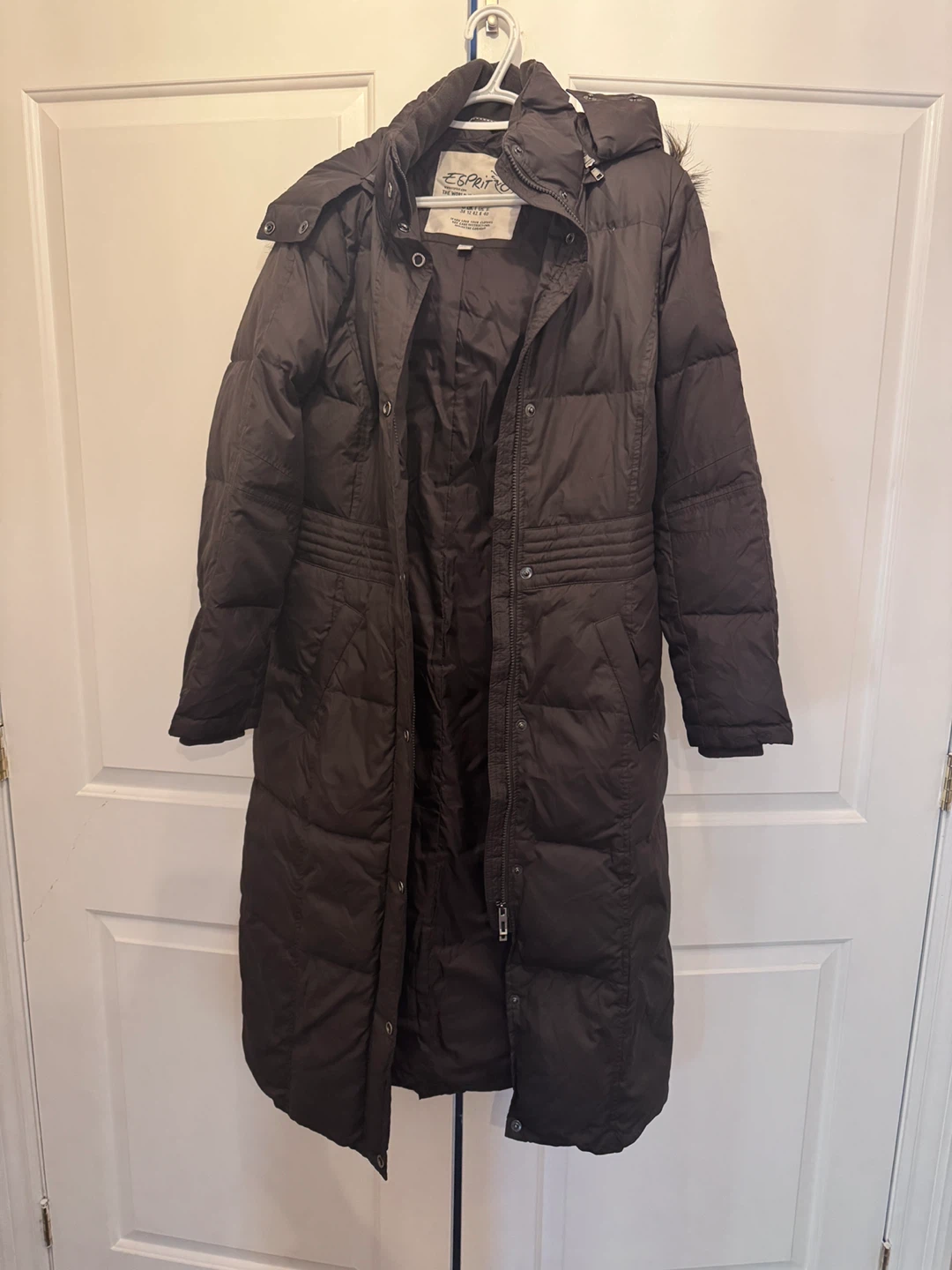 Esprit Brown Down Filled Winter Coat - Size 8