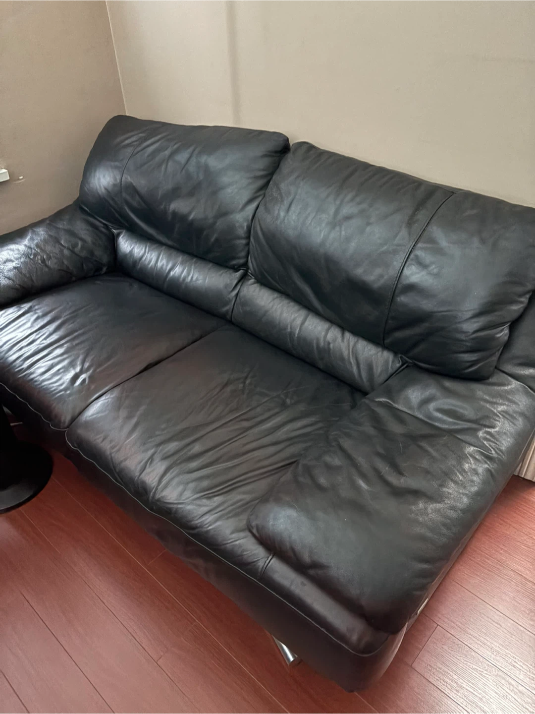 Black Leather Sofa