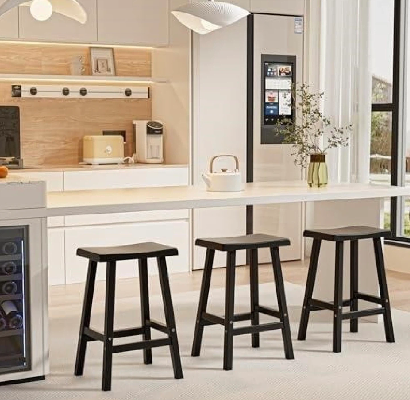 New, Pre-Assembled 29” Waterproof Stools, Set of 2 - photo 3