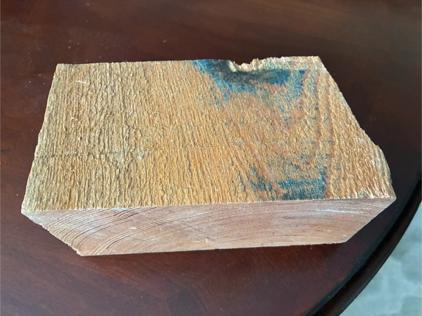 Block finely grained wood paperweight Douglas fir art - photo 3