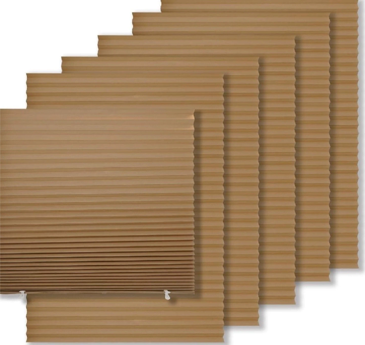 Box of 6-Pack Blackout Paper Shade, Brown - photo 2