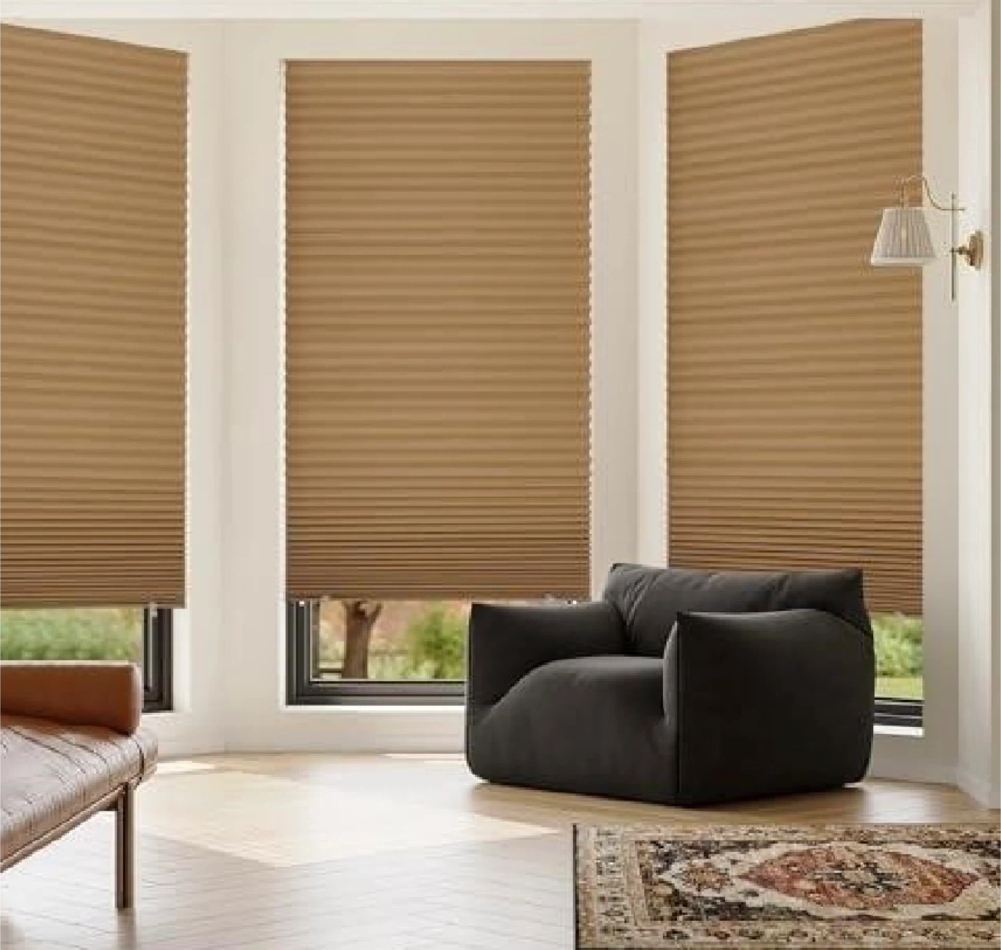 Box of 6-Pack Blackout Paper Shade, Brown